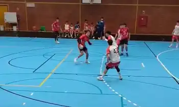 Los jugadores del UBU Parque Norte durante el partido.