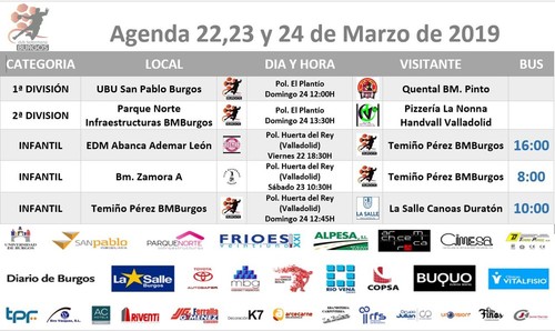 Agenda de partido para el 23 y 24 de Marzo