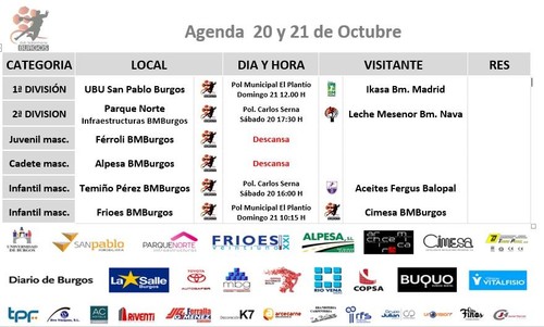 Agenda 20 y 21 de Octubre