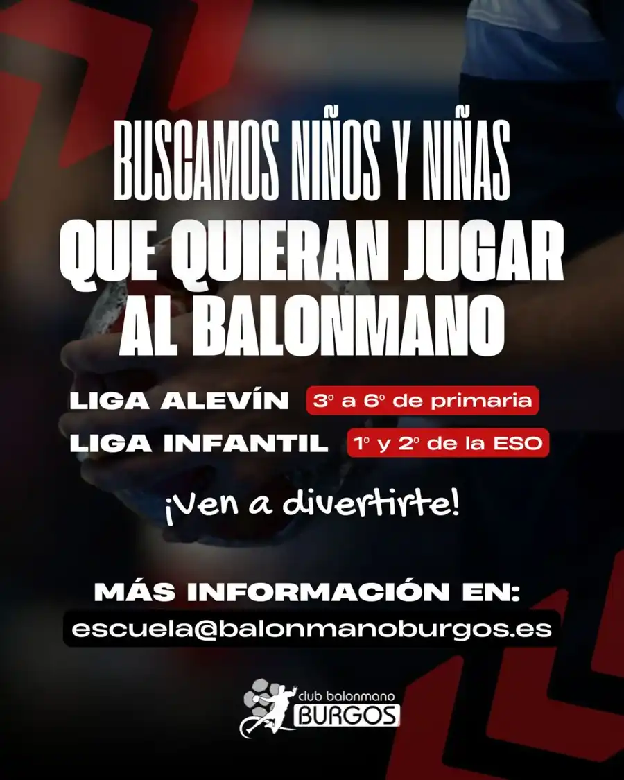 El Club Balonmano Burgos activa su campaña de captación escolar para la temporada 2025/2026