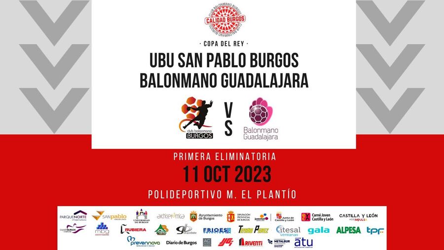 Balonmano Guadalajara, rival en la primera eliminatoria de Copa del Rey para el UBU San Pablo Burgos