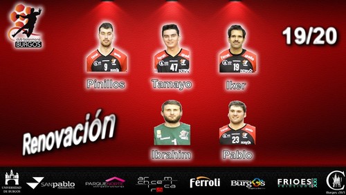 Pinillos, Tamayo, Iker, Ibrahim y Pablo renuevan su compromiso con nuestro equipo UBU San Pablo Burgos
