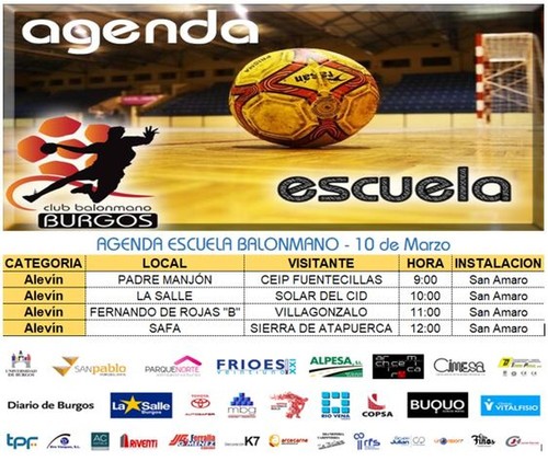 Liga escolar alevín, jornada 10 de Marzo