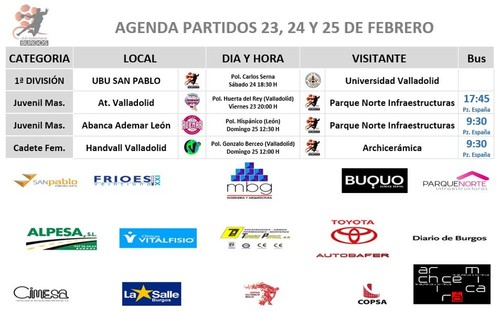 Agenda de partidos del fin de semana