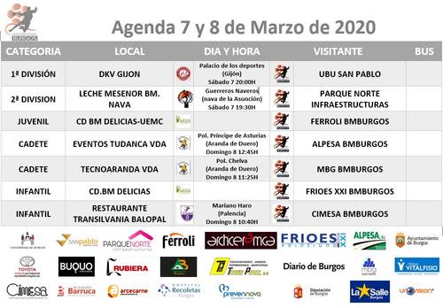 Agenda de partido del 7 y 8 de marzo