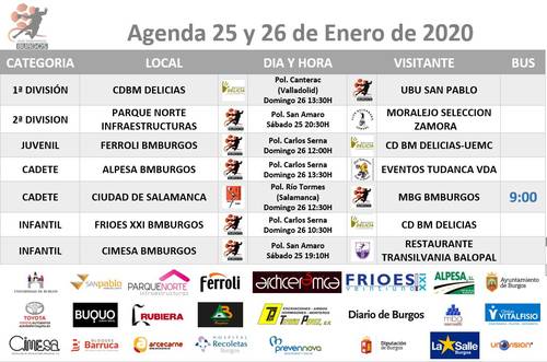 Agenda del fin de semana 25 y 26 de enero