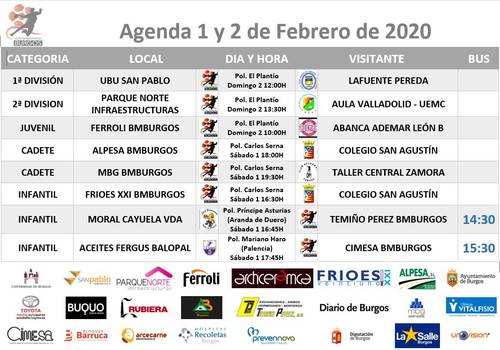 Agenda partido 1 y 2 de Febrero