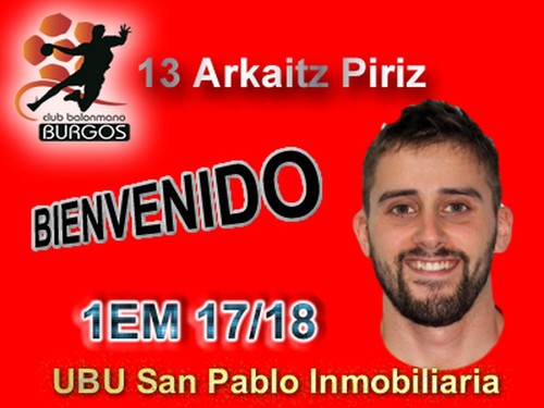 Arkaitz Piriz nuevo jugador del UBU San Pablo inmobiliaria